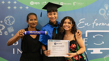 Aluno do projeto Parque Bengui